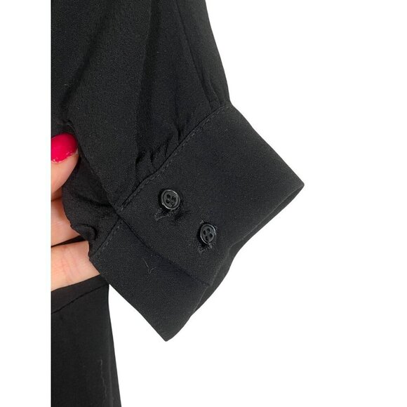 A Loves A Girls Dress M Black Mini Neutral Minimalist Retro Western Capsule 80s - Picture 3 of 11